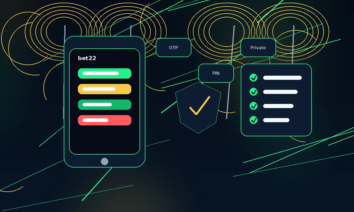 bet22 login password OTP and safe account access visual for India users